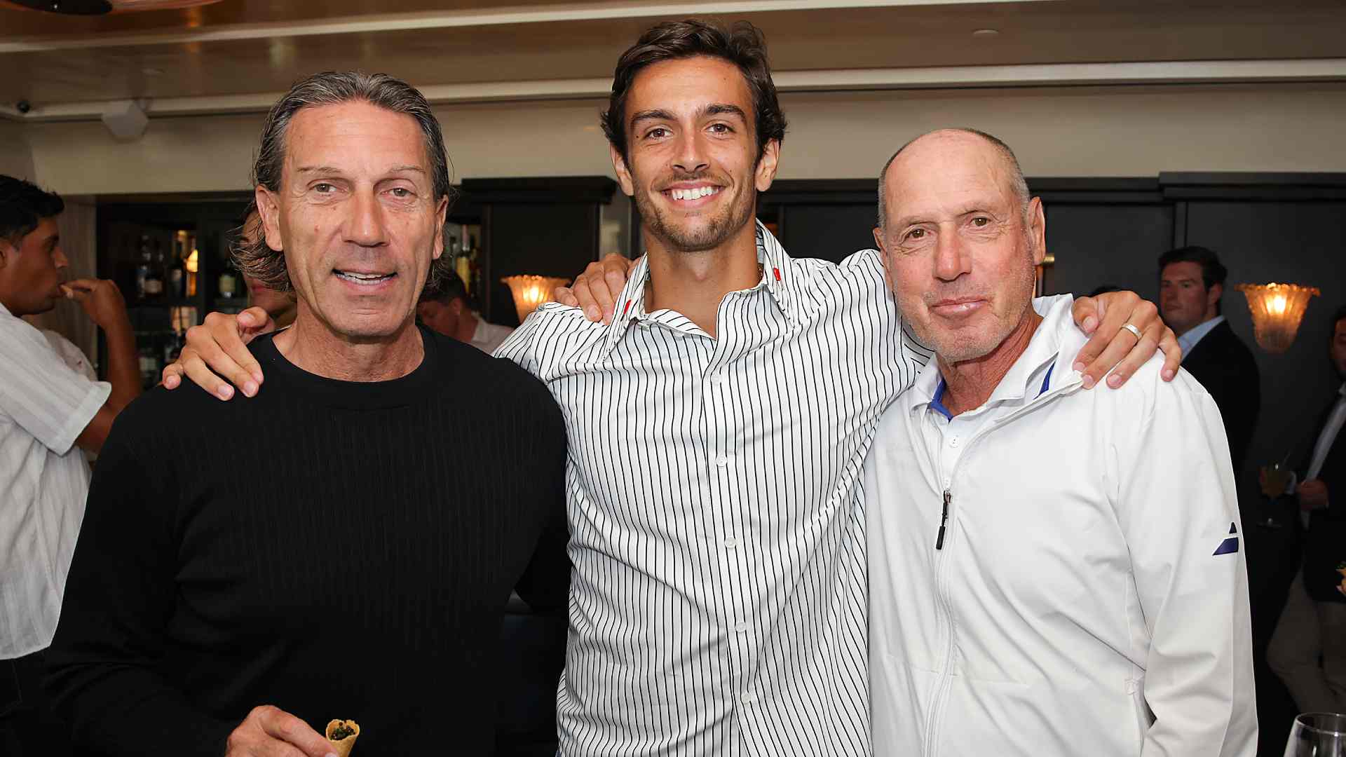 Lorenzo Musetti at the player party in Washington.