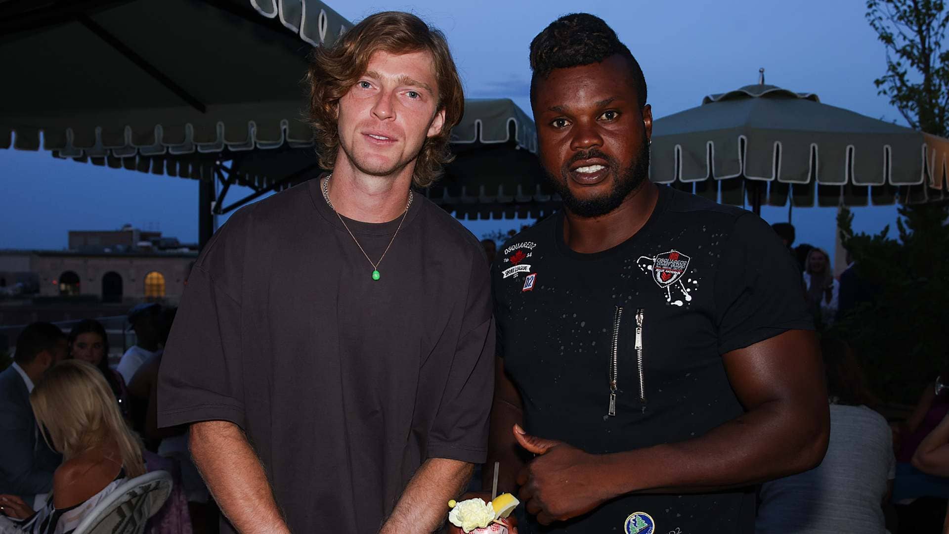 Andrey Rublev at the player party in Washington.