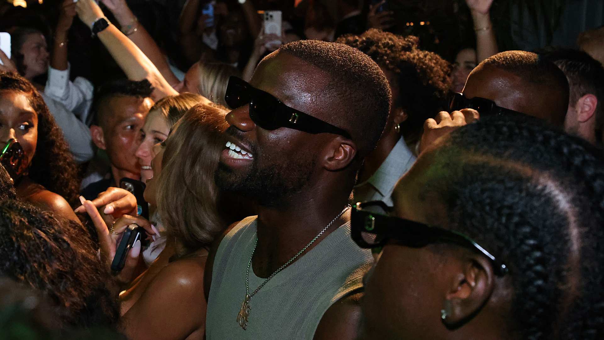 Frances Tiafoe at the player party in Washington.
