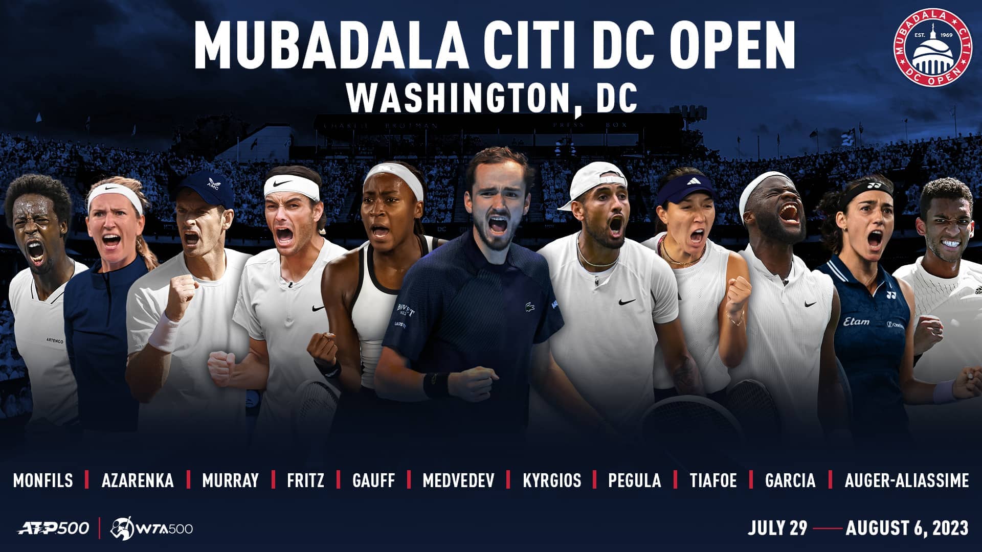 Initial Player Announcements News Article Mubadala Citi DC Open Tennis
